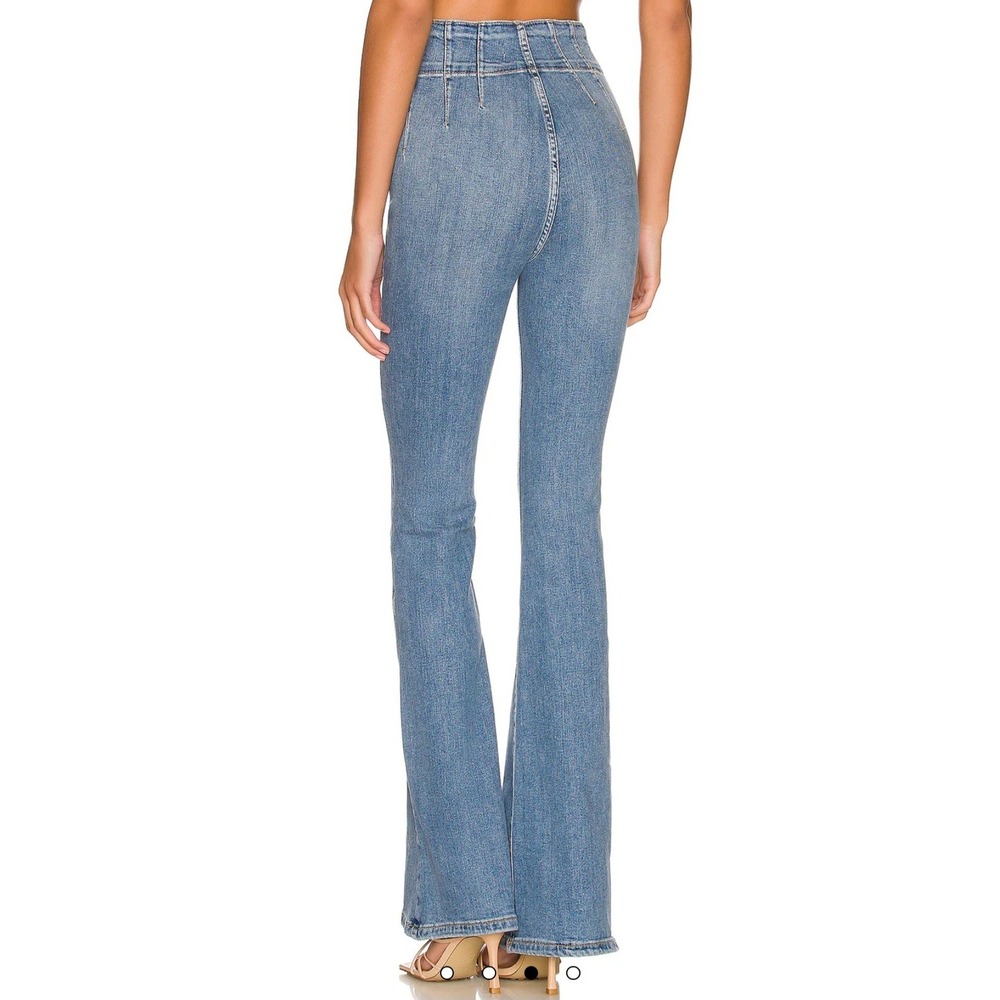 Free People We The Free Jayde High Rise Flare Leg Jeans Light Wash Blue 27 NEW‎ - Picture 2 of 13